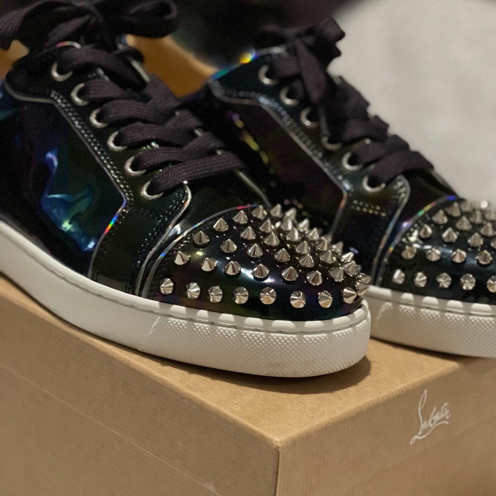 Vieira 2 flat patent dark Rainbow Christian Louboutin sneakers size 38